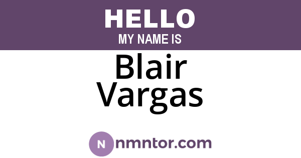 Blair Vargas