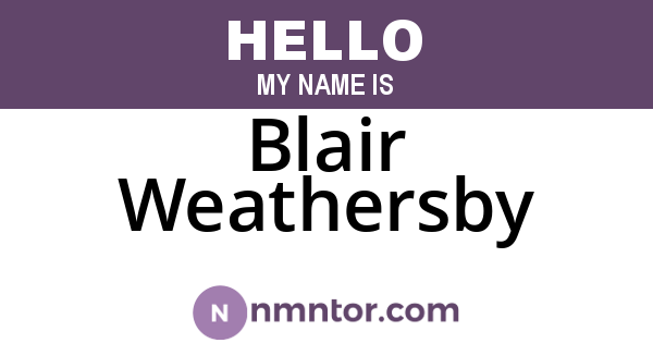 Blair Weathersby