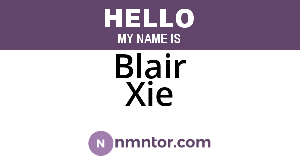 Blair Xie