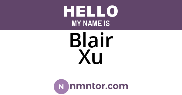 Blair Xu