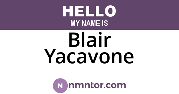 Blair Yacavone