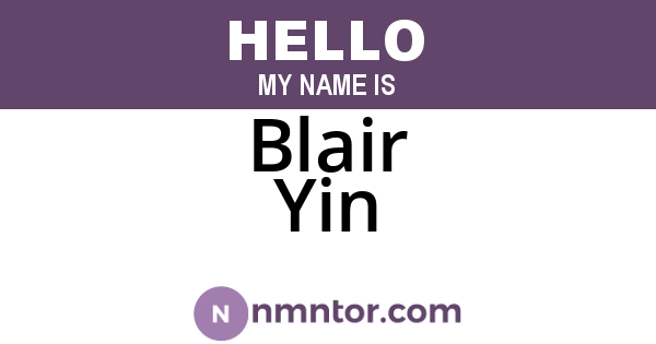 Blair Yin