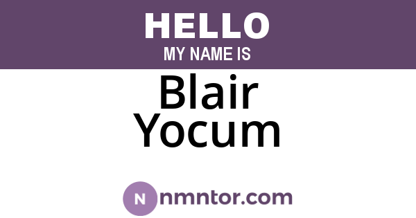 Blair Yocum