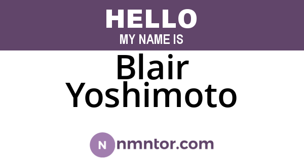 Blair Yoshimoto