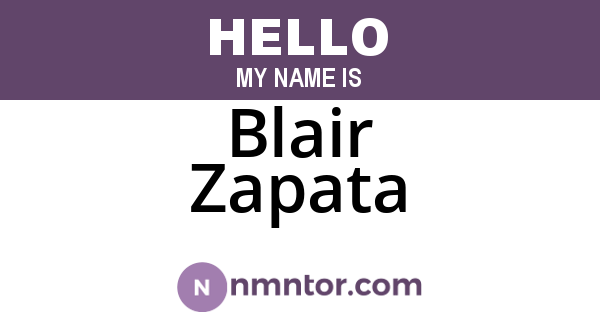 Blair Zapata