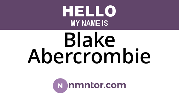 Blake Abercrombie