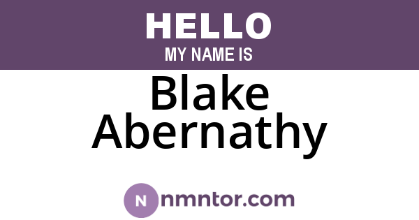 Blake Abernathy