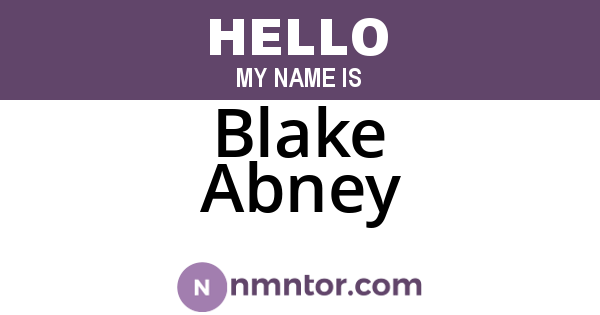 Blake Abney