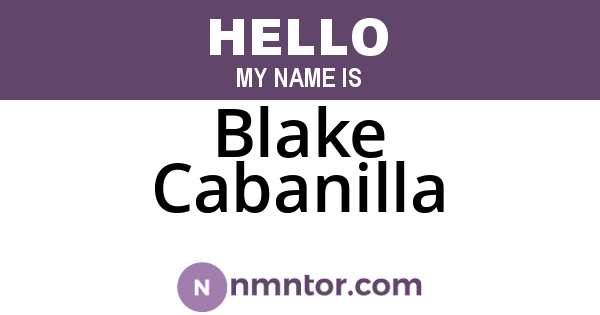 Blake Cabanilla