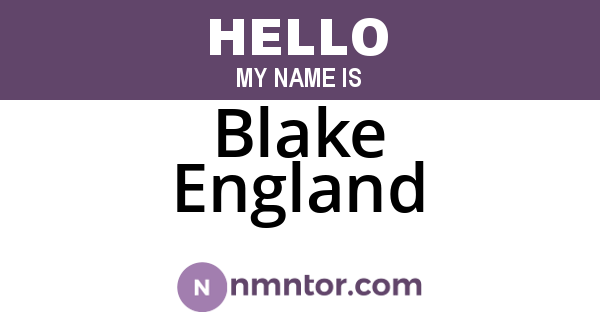 Blake England