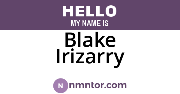 Blake Irizarry