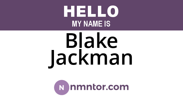 Blake Jackman