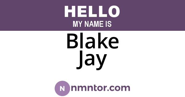 Blake Jay