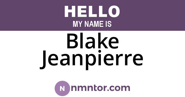 Blake Jeanpierre