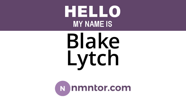 Blake Lytch