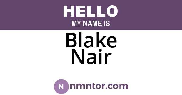 Blake Nair