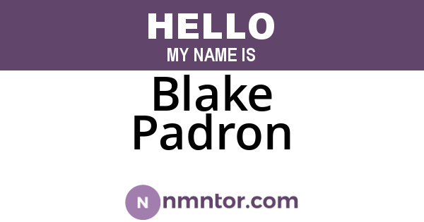 Blake Padron