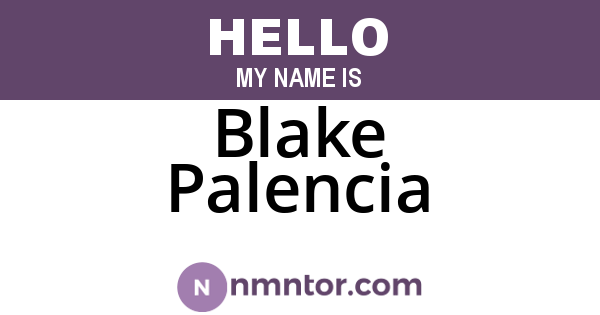 Blake Palencia