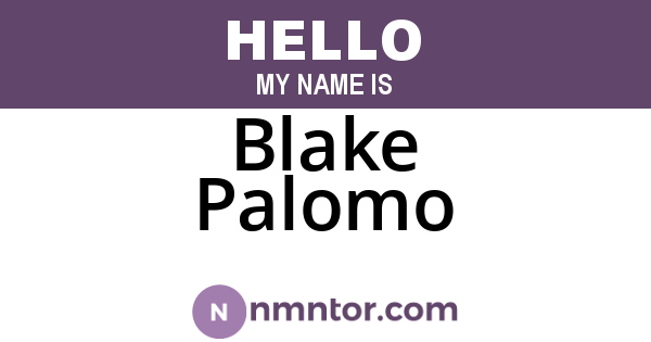 Blake Palomo