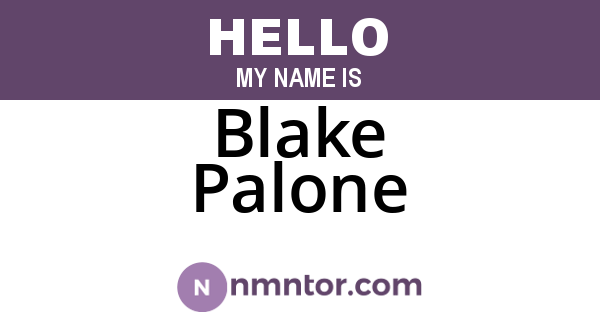 Blake Palone