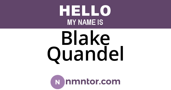 Blake Quandel