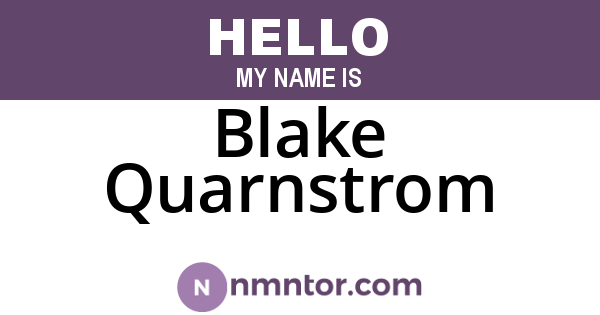 Blake Quarnstrom