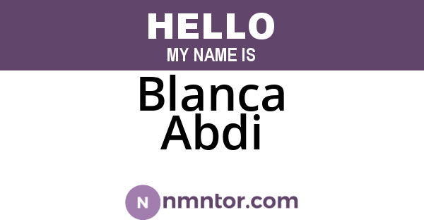 Blanca Abdi