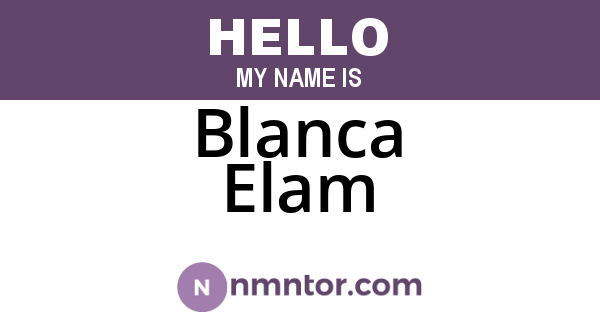 Blanca Elam