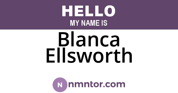 Blanca Ellsworth