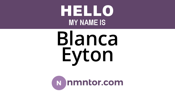 Blanca Eyton