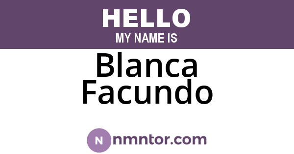 Blanca Facundo