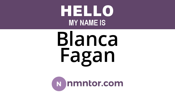 Blanca Fagan