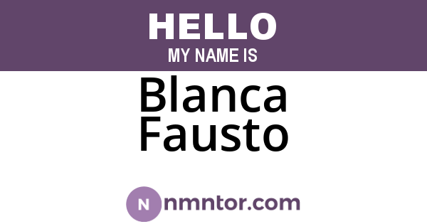 Blanca Fausto
