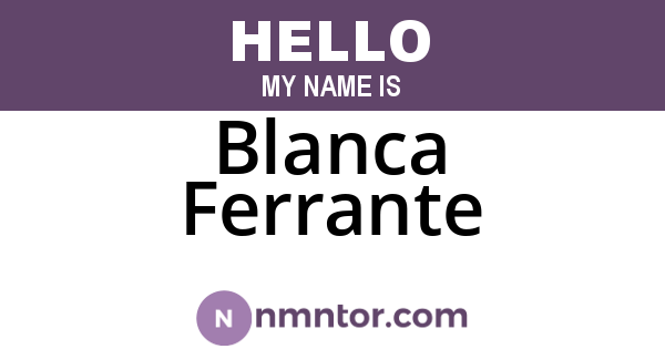 Blanca Ferrante