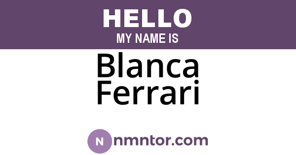 Blanca Ferrari