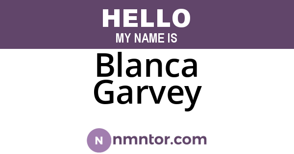 Blanca Garvey