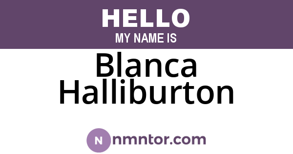 Blanca Halliburton