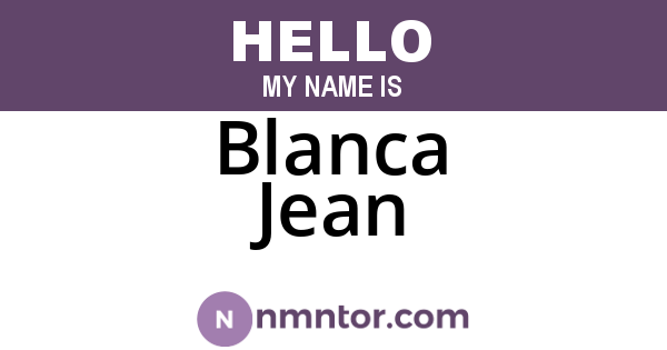 Blanca Jean