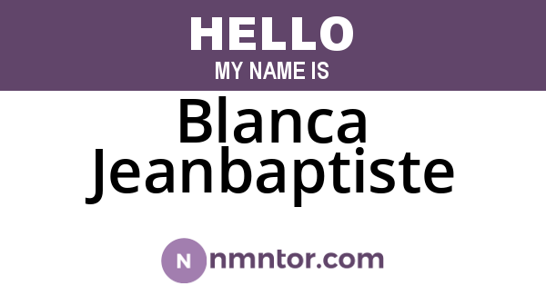 Blanca Jeanbaptiste