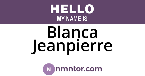 Blanca Jeanpierre