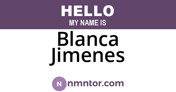 Blanca Jimenes