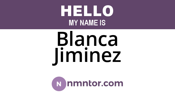 Blanca Jiminez