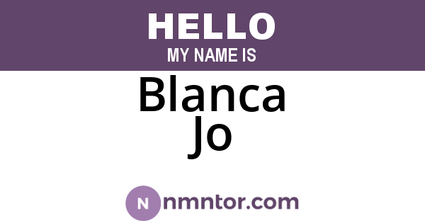 Blanca Jo