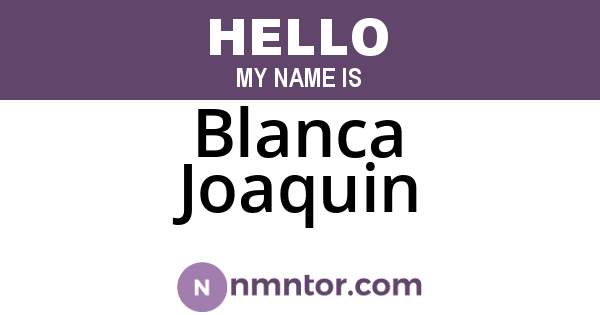 Blanca Joaquin