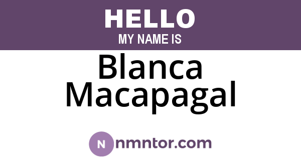 Blanca Macapagal