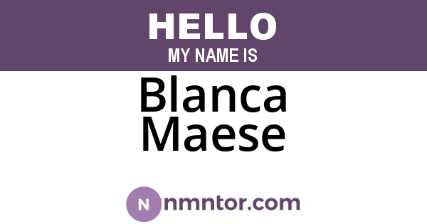 Blanca Maese