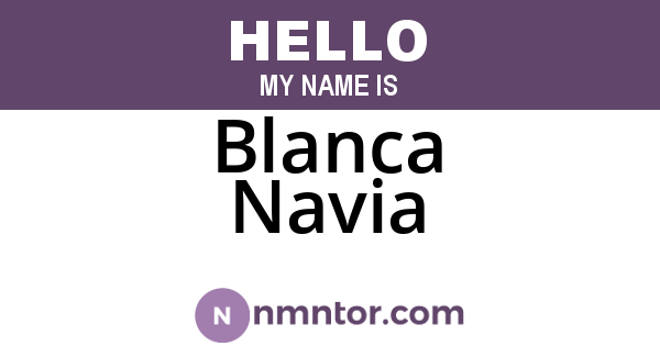 Blanca Navia