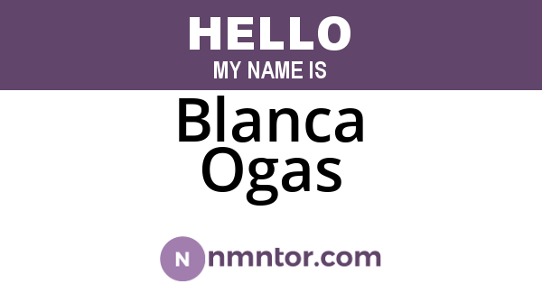 Blanca Ogas