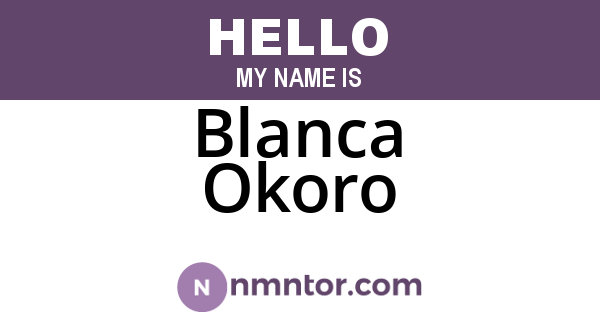 Blanca Okoro
