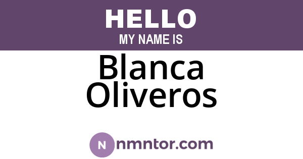Blanca Oliveros
